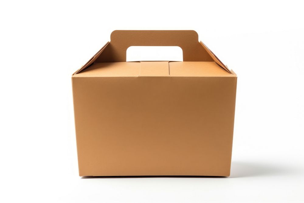 Cardboard food box carton white background simplicity. AI generated Image by rawpixel.