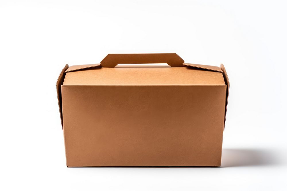 Cardboard food box carton white background container. AI generated Image by rawpixel.