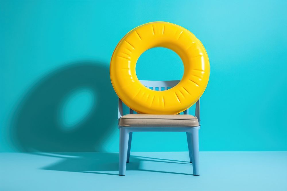 Chair furniture inflatable lifebuoy. AI generated Image by rawpixel.
