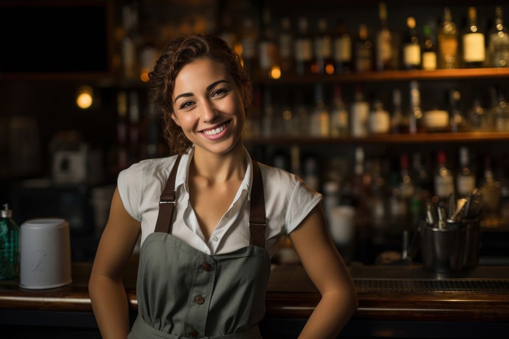 Female bartender entrepreneur refreshment restaurant. AI generated Image by rawpixel.