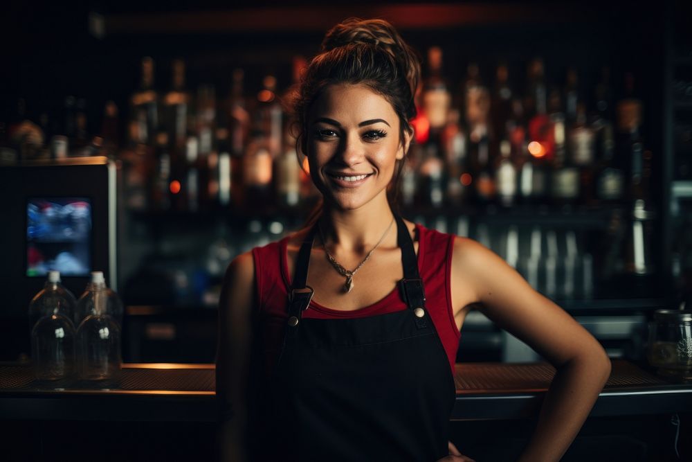 Female bartender adult drink entrepreneur. AI generated Image by rawpixel.