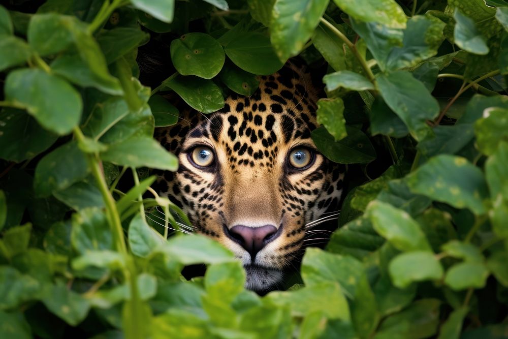 Jaguar wildlife leopard animal. AI generated Image by rawpixel.