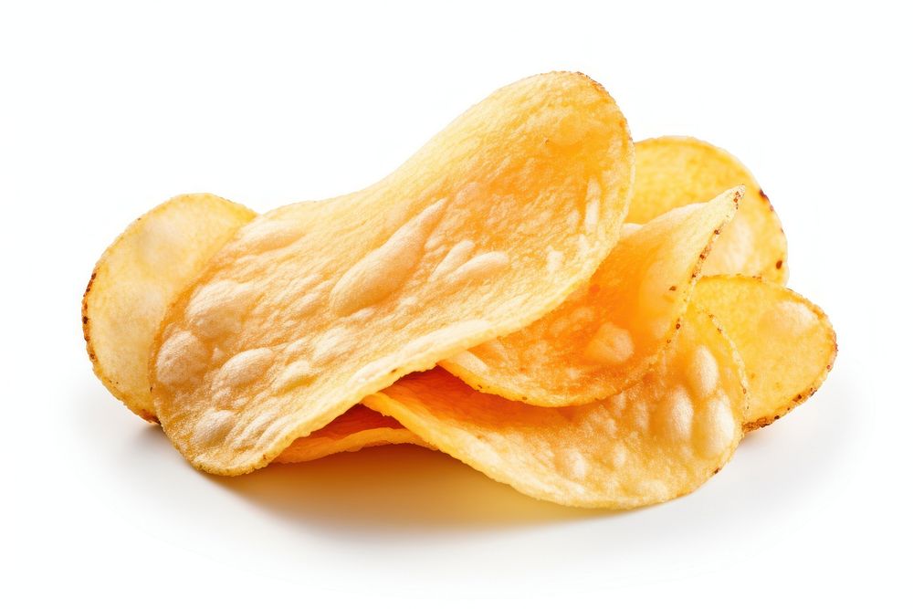 Potato chip plant food white background. AI generated Image by rawpixel.