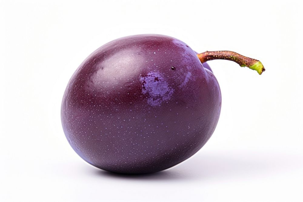 Purple plum fruit plant food. AI generated Image by rawpixel.