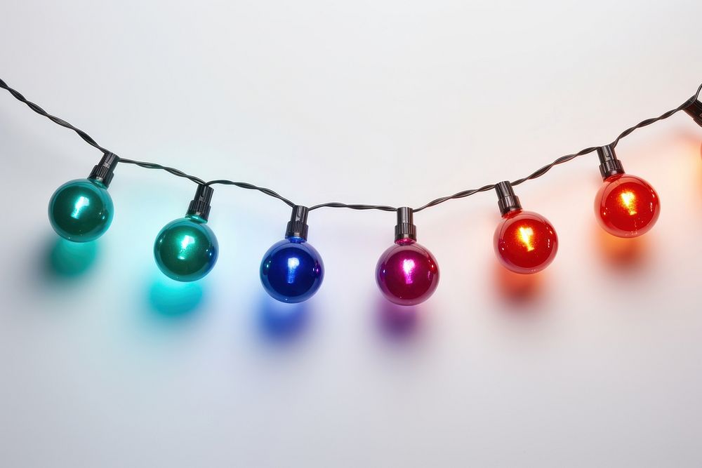 Christmas lights bead illuminated celebration. AI generated Image by rawpixel.