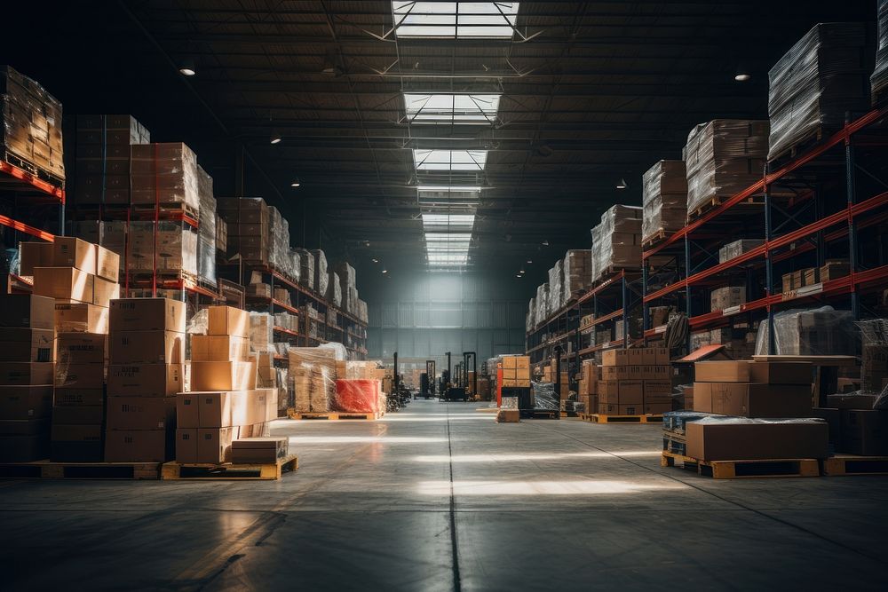 Warehouse architecture building delivering. AI generated Image by rawpixel.