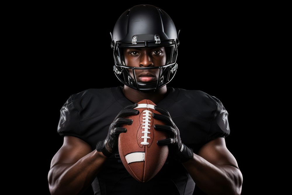 Football portrait helmet player. AI generated Image by rawpixel.