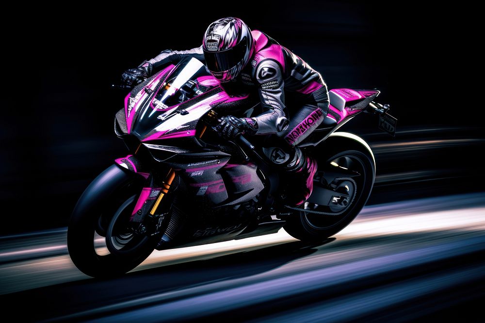 Motogp rider motorcycle vehicle helmet. AI generated Image by rawpixel.