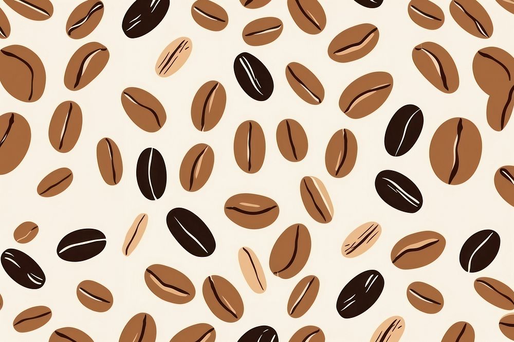 Coffee Beans pattern backgrounds coffee bean. AI generated Image by rawpixel.