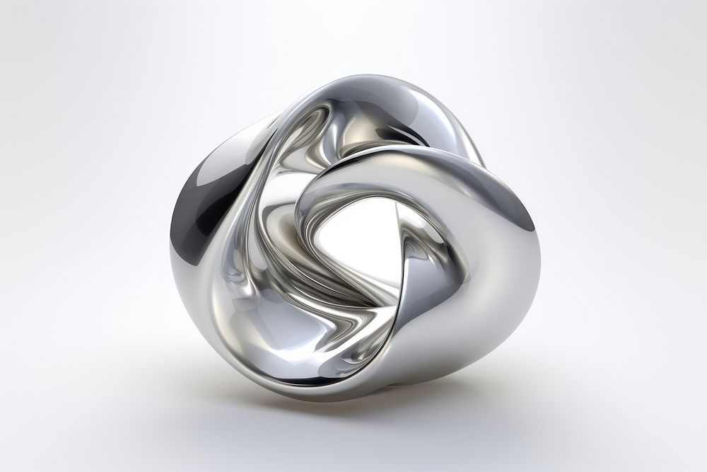 PNG Geometry twisted platinum jewelry silver. AI generated Image by rawpixel.