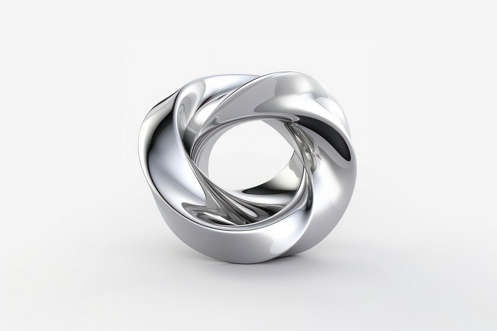 PNG Geometric twisted shape platinum jewelry silver. AI generated Image by rawpixel.