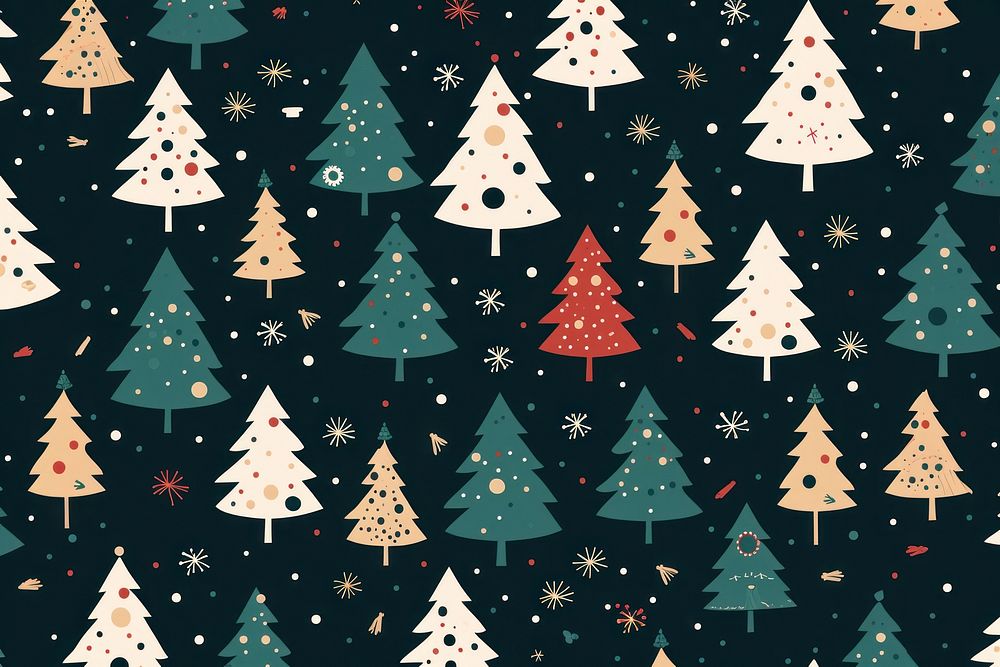 Christmas backgrounds pattern illuminated. AI generated Image by rawpixel.