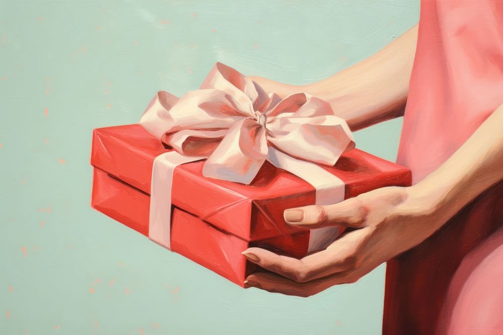 Present holding adult gift. AI generated Image by rawpixel.