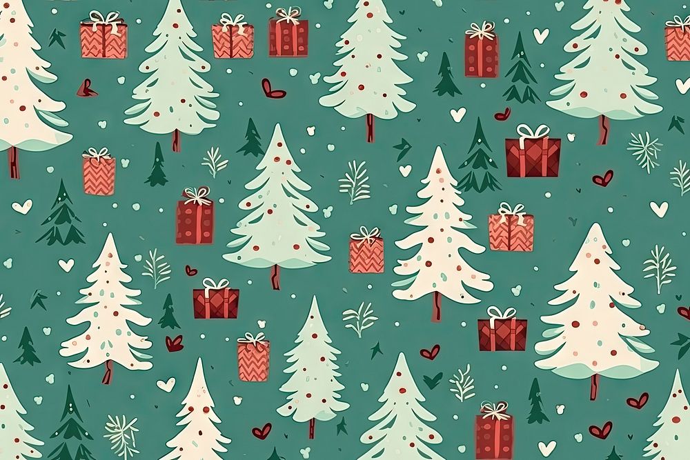 Christmas wallpaper backgrounds pattern celebration. AI generated Image by rawpixel.