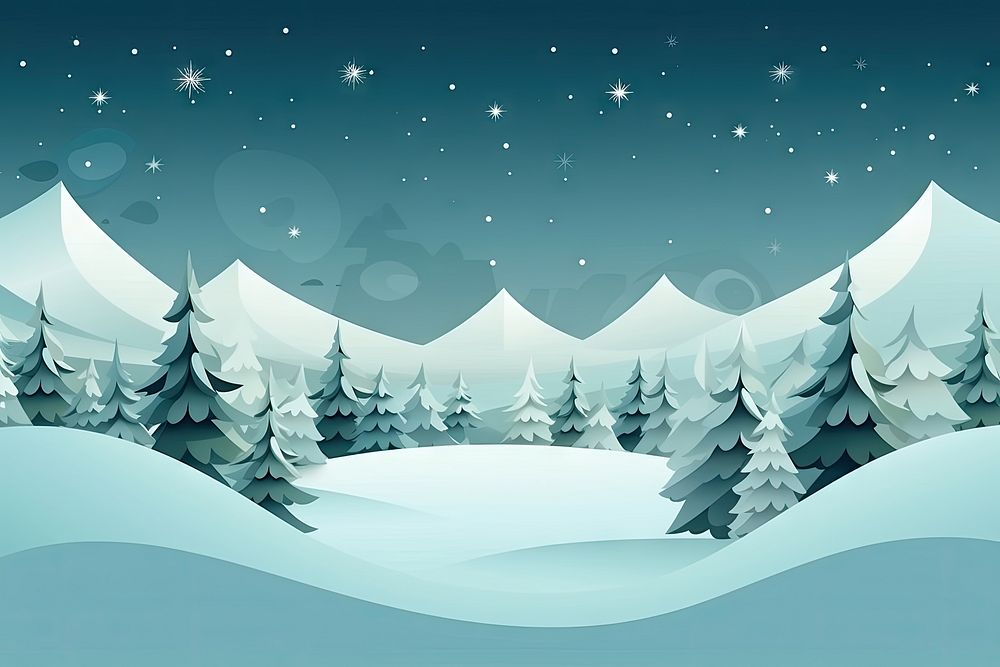 Christmas wallpaper landscape outdoors nature. AI generated Image by rawpixel.