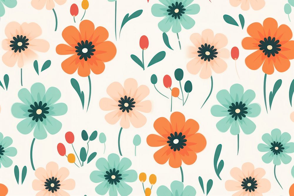 Flower pattern backgrounds wallpaper. AI | Premium Photo Illustration ...