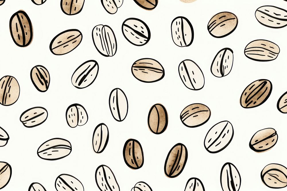 Backgrounds pattern coffee line. AI generated Image by rawpixel.