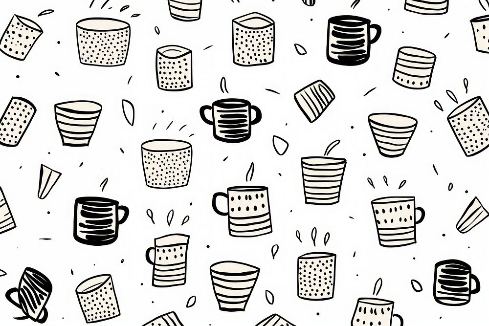 Coffee insriration words backgrounds pattern drawing. AI generated Image by rawpixel.