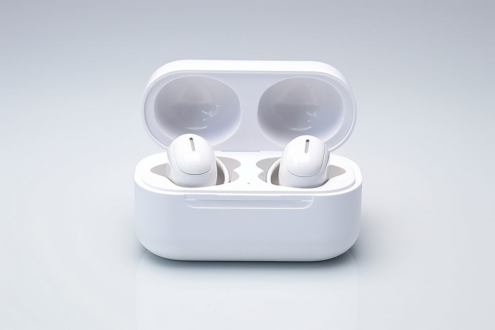 White electronics headphones technology. AI generated Image by rawpixel.