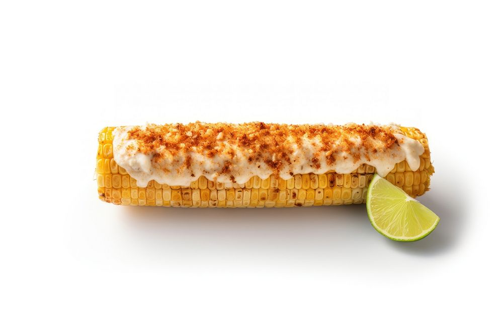 Elote food corn white background. AI generated Image by rawpixel.