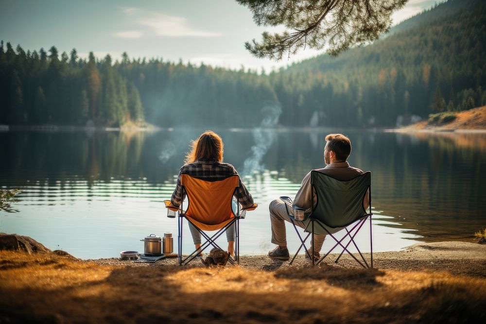Camping chair outdoors sitting. AI generated Image by rawpixel.