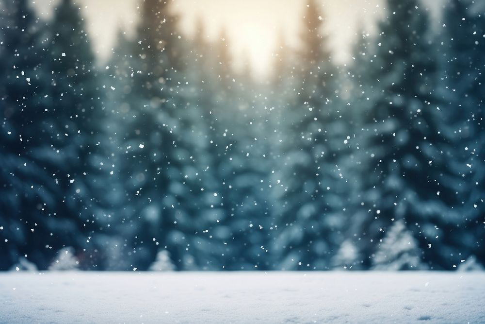 Pine forest background snow backgrounds outdoors. AI generated Image by rawpixel.