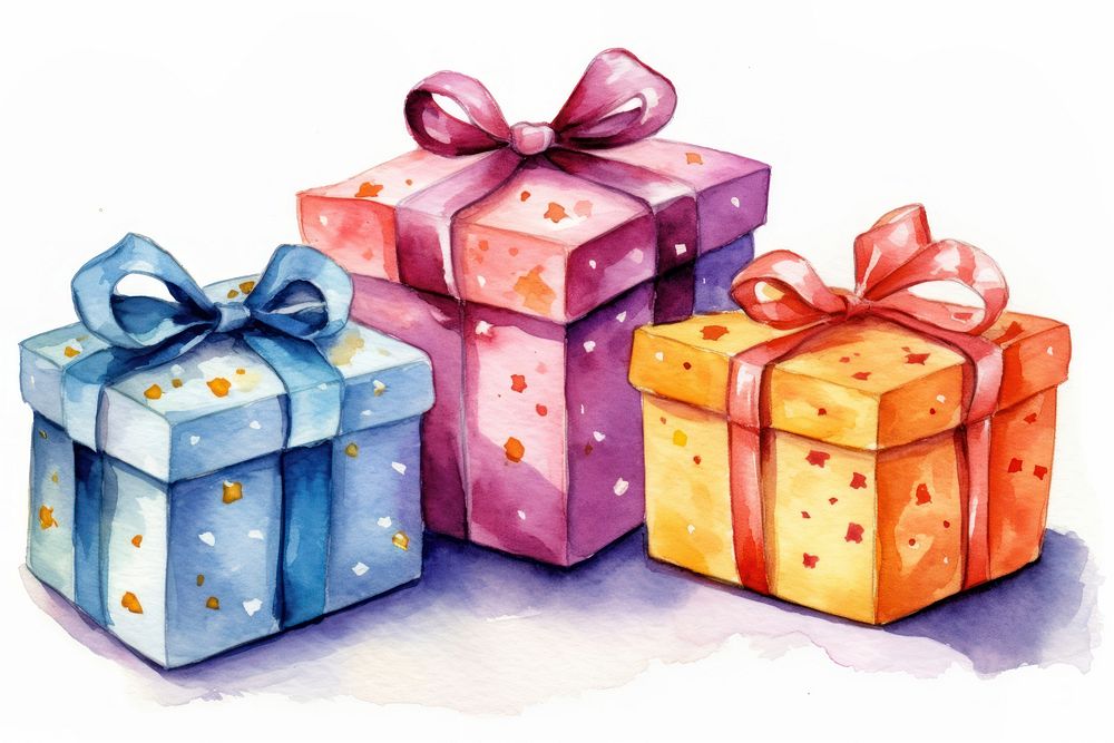 Present boxes gift white background celebration. AI generated Image by rawpixel.