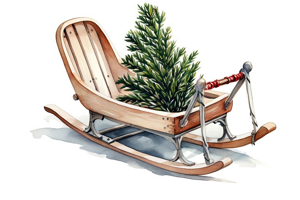 Sled furniture christmas chair. AI generated Image by rawpixel.