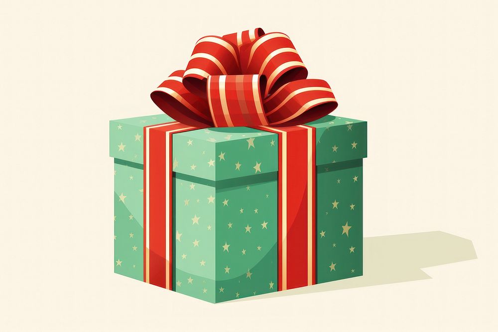 Christmas present ribbon christmas gift celebration. AI generated Image by rawpixel.
