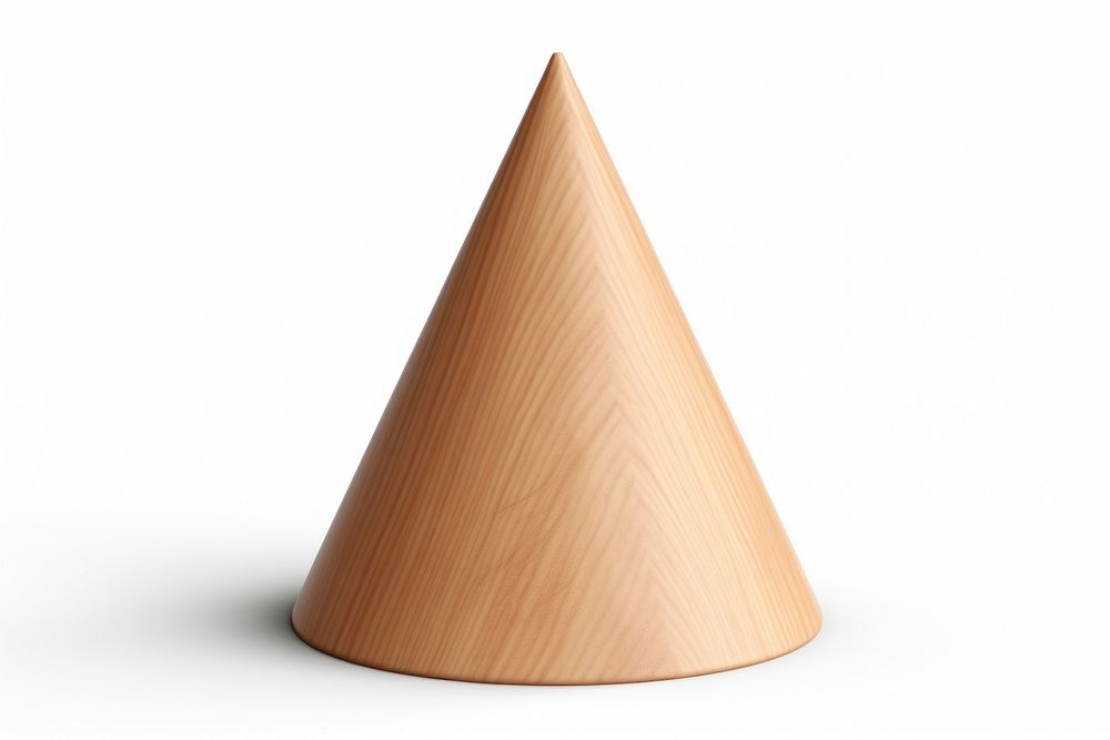 PNG Cone shape wood white background earthenware. AI generated Image by rawpixel.