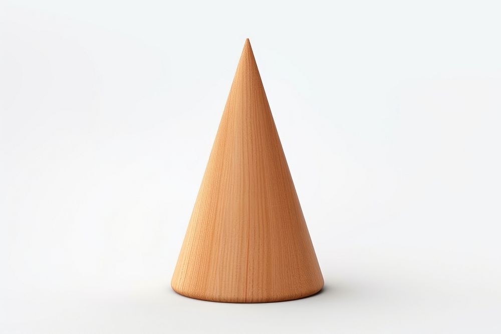PNG Cone shape wood white background simplicity. AI generated Image by rawpixel.
