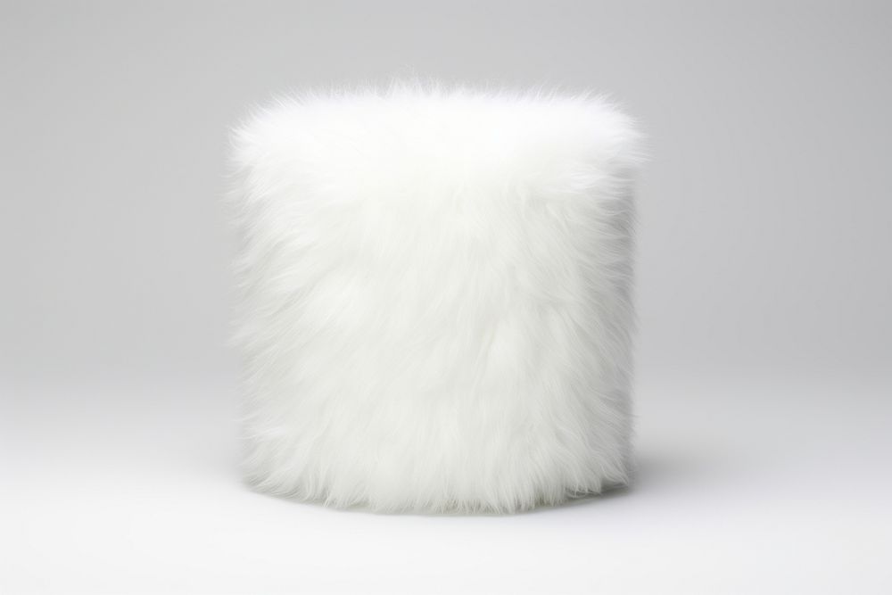 PNG Cylinder white fur white background. AI generated Image by rawpixel.
