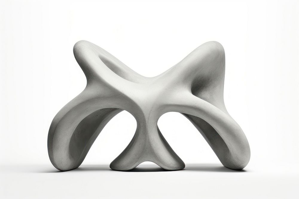PNG Geometry biomorphic sculpture shape white background. AI generated Image by rawpixel.