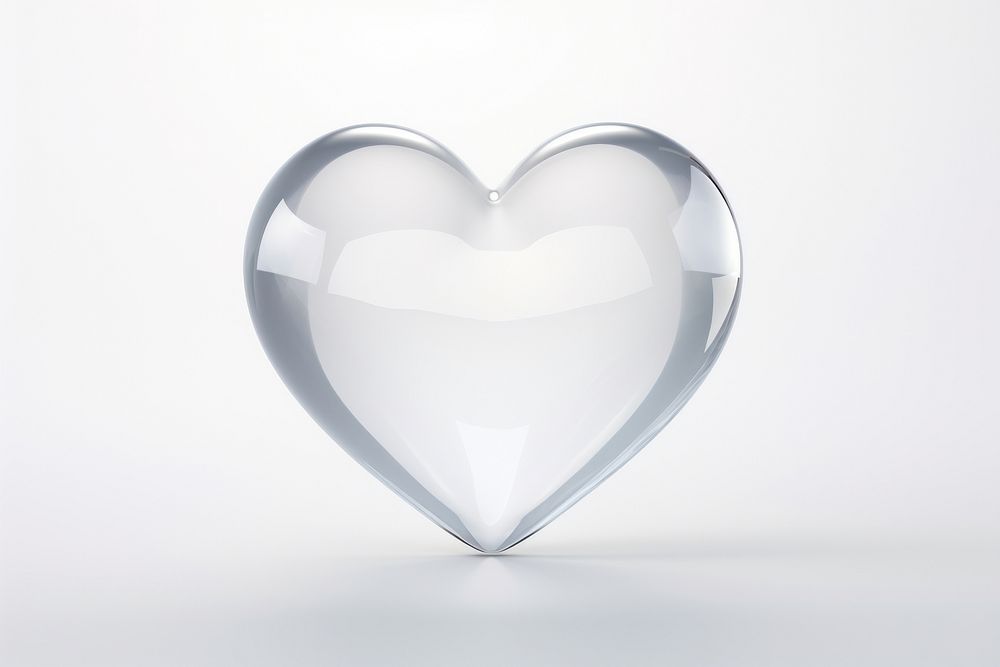 PNG Heart shape jewelry glass white. AI generated Image by rawpixel.