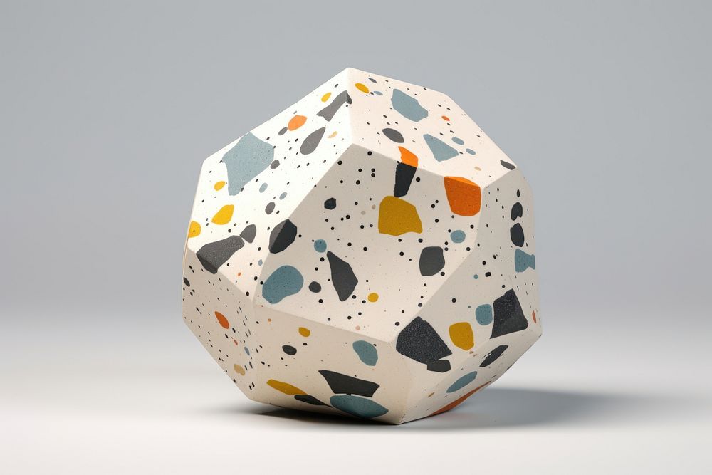 PNG Polyhedra shape art porcelain pattern. AI generated Image by rawpixel.