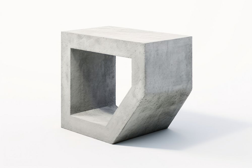 PNG Regular geometric furniture concrete shape. AI generated Image by rawpixel.