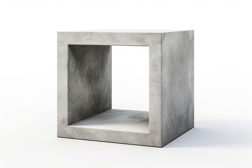 PNG Regular geometric furniture concrete white background. AI generated Image by rawpixel.