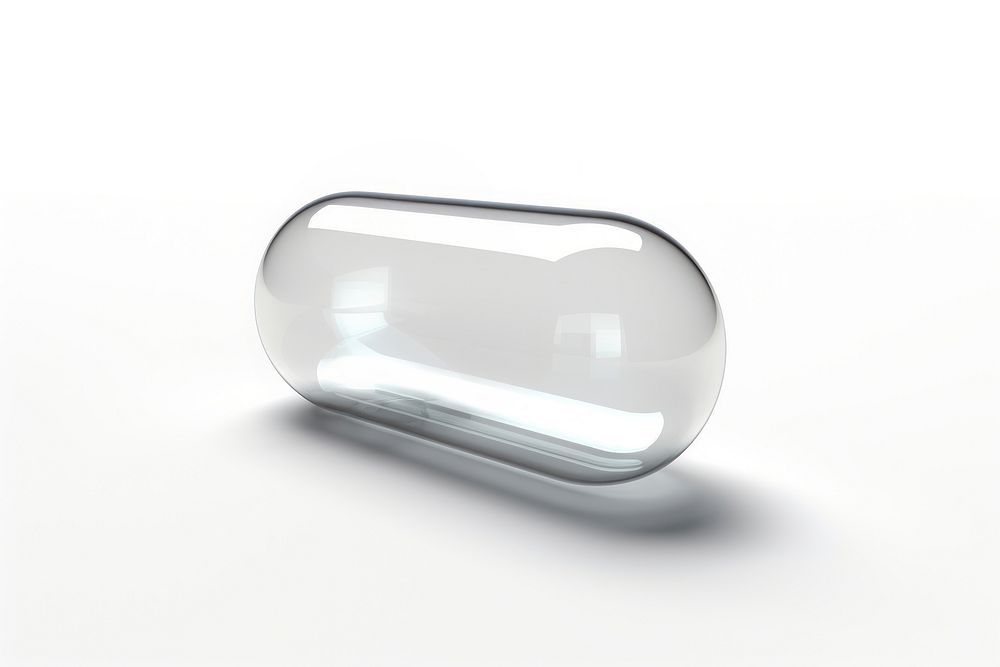 PNG Simple capsule white glass pill. AI generated Image by rawpixel.