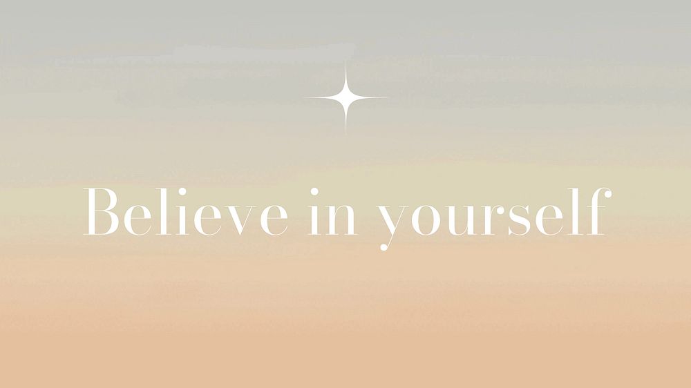 Believe in yourself blog banner template