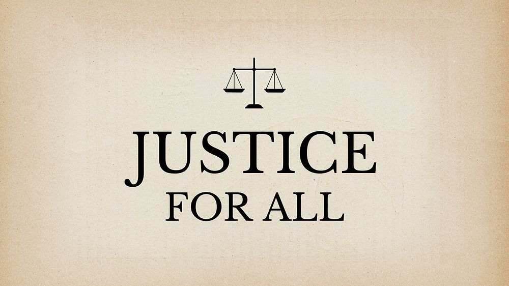 Justice for all blog banner template