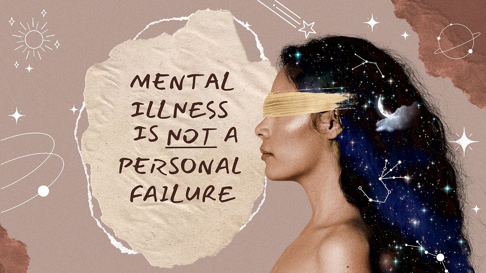 Mental health quote blog banner template