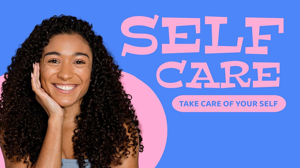 Self-care blog banner template