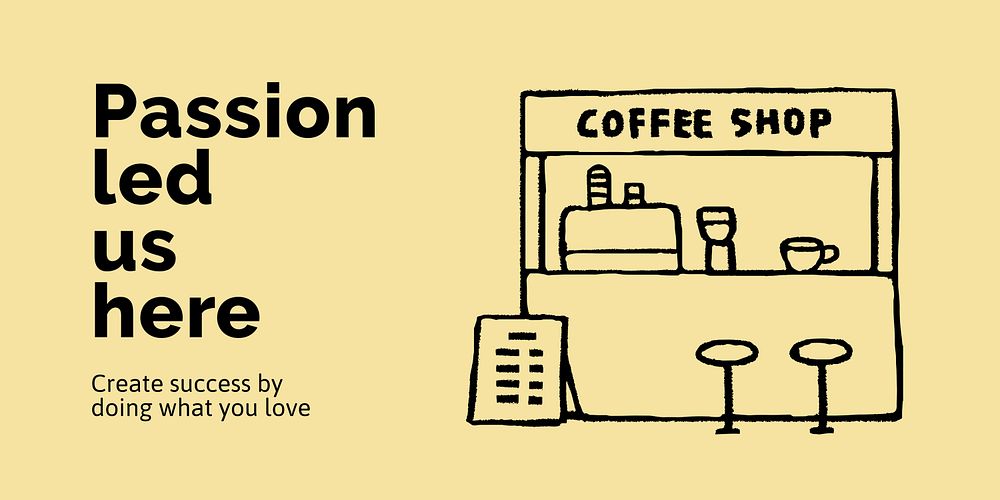 Coffee shop Twitter post template