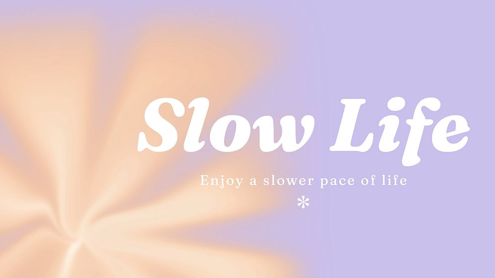 Slow life blog banner template