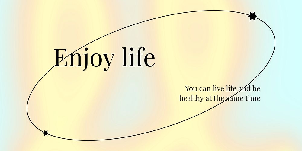Enjoy life Twitter ad template
