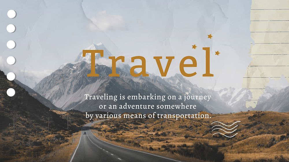 Travel quote blog banner template