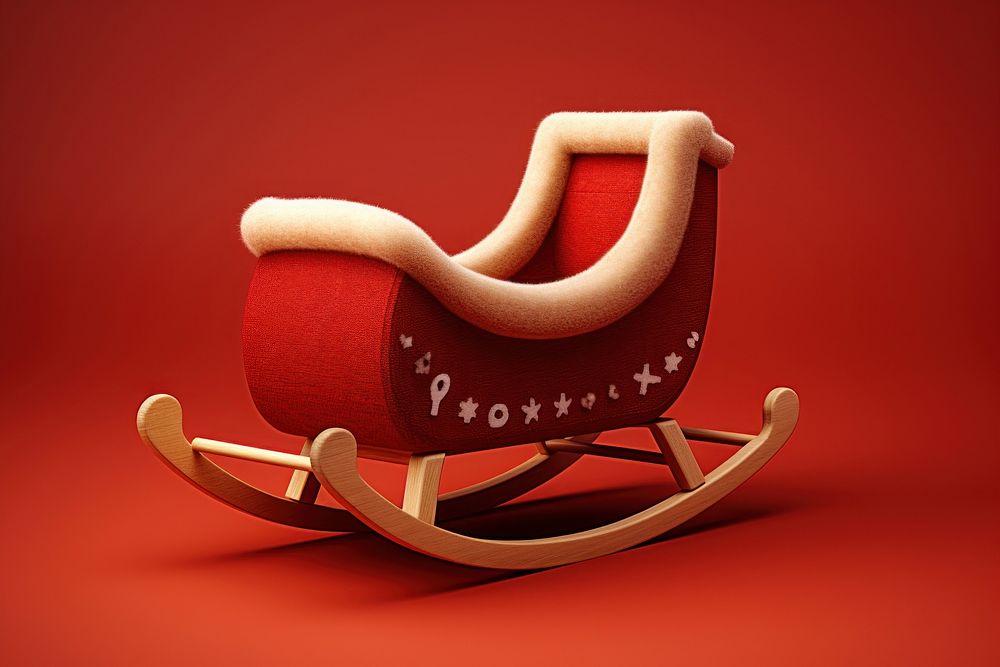 Christmas sleigh furniture absence holiday. AI generated Image by rawpixel.