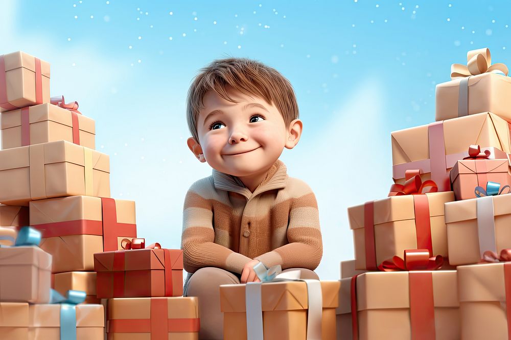 Gift boxes baby toy celebration. AI generated Image by rawpixel.