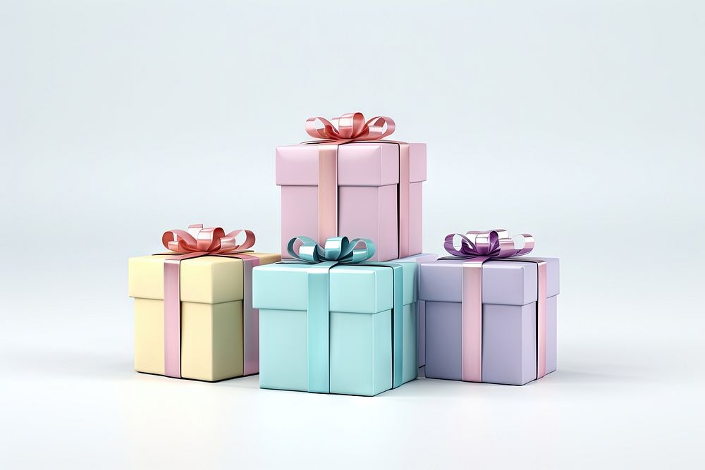 Gift boxes white background celebration anniversary. AI generated Image by rawpixel.