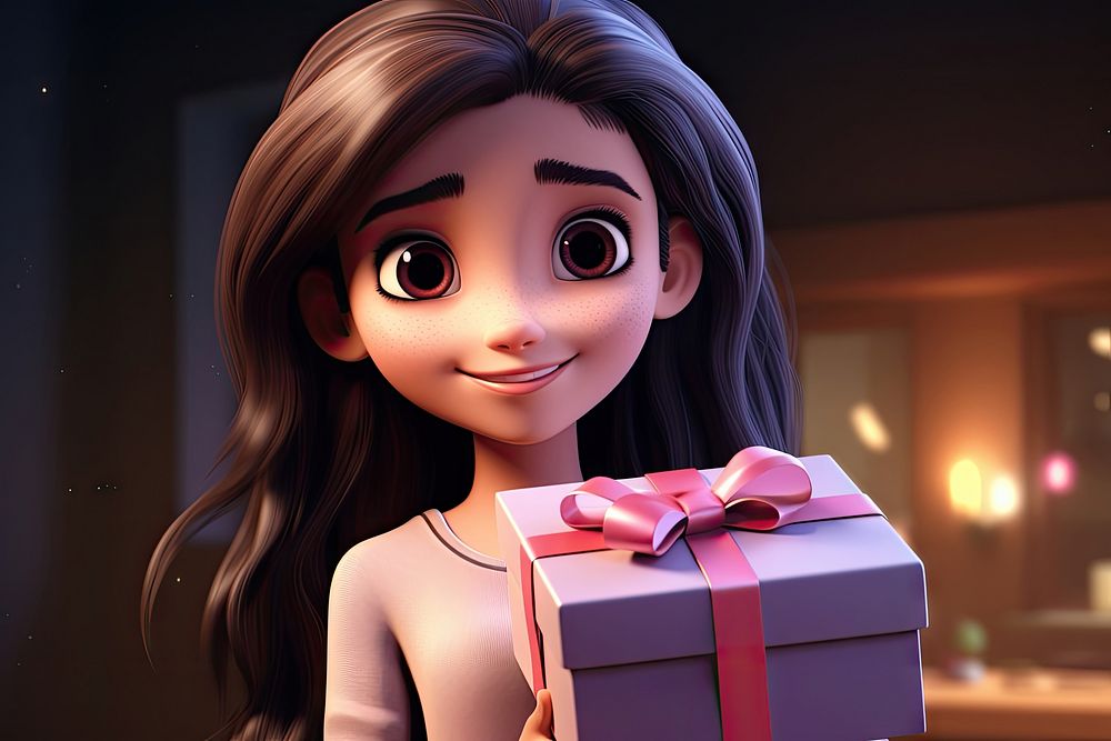 Gift box cartoon toy celebration. AI generated Image by rawpixel.